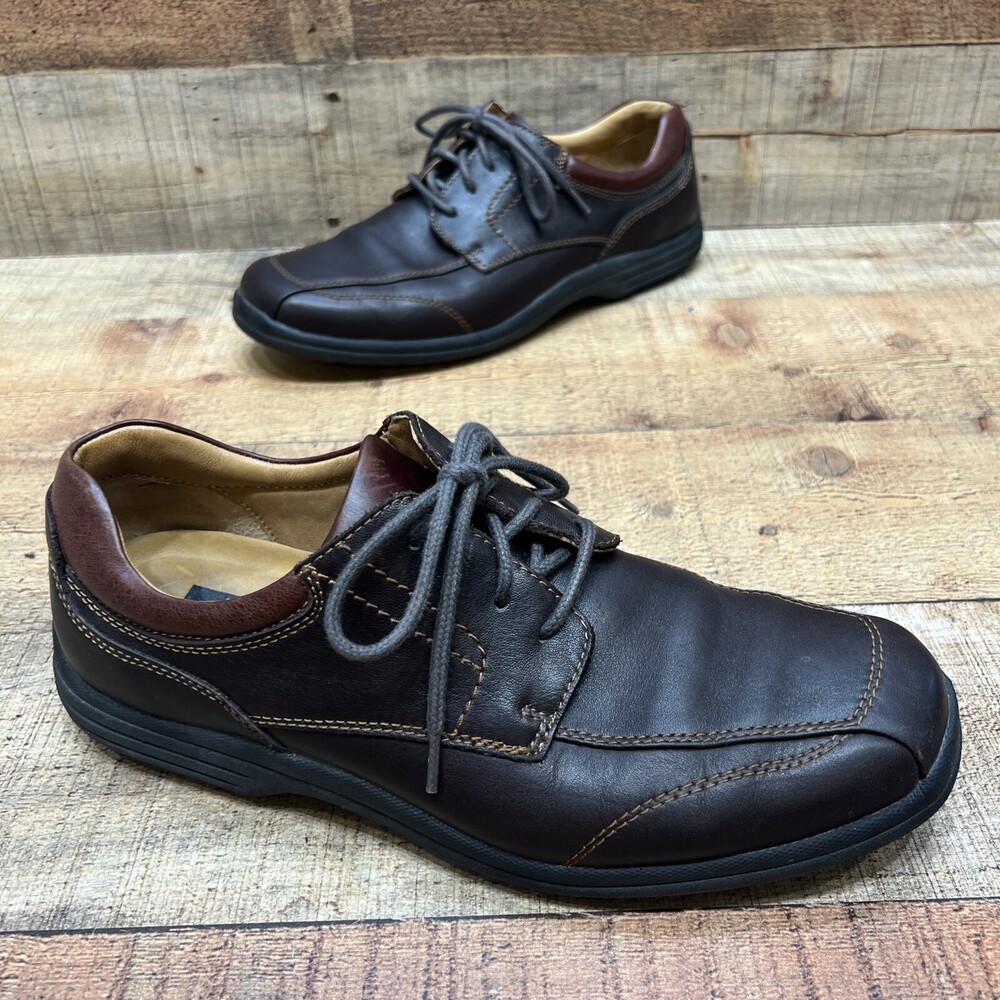 Johnston & Murphy XC4 Sheepskin Mens Brown Leather Dress Shoes Size 9.5 M